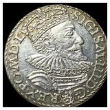 Poland 1599 Silver 3 Groschen Sigismund III Vasa U