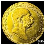 1908 Austria Gold 10 Corona .098oz AGW