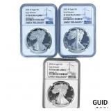 [3 Coins] 2022-W Silver Eagle NGC PF70 Ultra Cameo