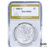 1880-O Morgan Silver Dollar PGA MS63