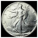 1944-S Silver Half Dollar CLOSELY UNCIRCULATED