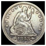 1853 Arrows Seated Liberty Quarter NEARLY UNCIRCUL