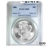 1886 Morgan Silver Dollar PCGS MS65