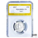 1917 Standing Liberty Quarter PGA MS65+ FH Type 1