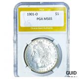 1901-O Morgan Silver Dollar PGA MS65