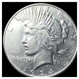 1934-S Peace Silver Dollar NEARLY  UNCIRCULATED