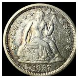 1857-O Silver Seated Liberty Dime NEARLY UNCIRCULA