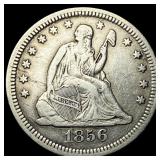 1856 Seated Liberty Quarter NEARLY UNCIRCULATED