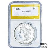 1883 Morgan Silver Dollar PGA MS65