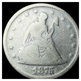 1875-S Silver Twenty Cent Piece LIGHTLY CIRCULATED