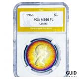 1963 Canada Silver Eagle PGA MS66 PL