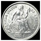 1884 Silver Seated Liberty Dime UNCIRCULATED