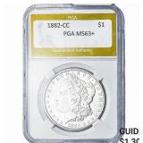 1882-CC Morgan Silver Dollar PGA MS63+