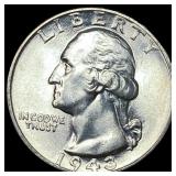 1943 Washington Silver Quarter CHOICE BU