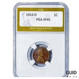 1914-D Wheat Cent PGA XF45