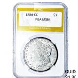 1884-CC Morgan Silver Dollar PGA MS64