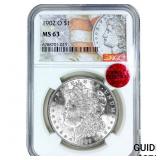 1902-O Morgan Silver Dollar NGC MS63