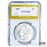 1897 Morgan Silver Dollar PGA MS63