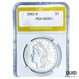 1902-O Morgan Silver Dollar PGA MS65+