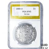 1888-O Morgan Silver Dollar PGA XF45 Hot Lips