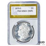 1879-S Morgan Silver Dollar PGA MS63+ DMPL