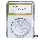 1884-S Morgan Silver Dollar PGA AU58