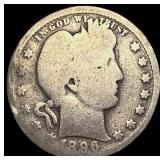 1896-O Silver Barber Quarter NICELY  CIRCULATED