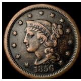 1856 Braided Hair Large Cent NEARLY UNCIRCULATED