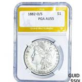 1882-O/S Morgan Silver Dollar PGA AU55
