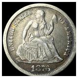 1876-CC Silver Dime NEARLY UNCIRCULATED