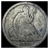 1838-O Silver Seated Liberty Dime NICELY  CIRCULA