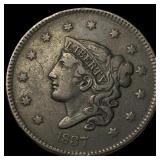 1837 Coronet Head Large Cent NEARLY  UNCIRCULATED