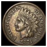 1875 Indian Head Cent NEARLY UNCIRCULATED