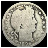 1896-O Silver Barber Quarter NICELY  CIRCULATED