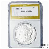 1887-S Morgan Silver Dollar PGA MS63+