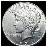 1934-S Peace Silver Dollar CLOSELY  UNCIRCULATED