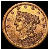 1853 Braided Hair Half Cent CLOSELY  UNCIRCULATED