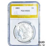 1883 Morgan Silver Dollar PGA MS66