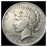1921 Silver Peace Dollar LIGHTLY CIRCULATED