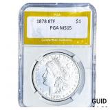 1878 8TF Morgan Silver Dollar PGA MS65