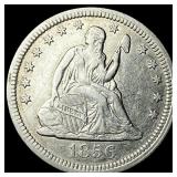 1856 Seated Liberty Quarter NEARLY UNCIRCULATED
