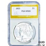 1923 Silver Peace Dollar PGA MS66