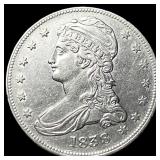 1838 Capped Bust Half Dollar CLOSELY UNCIRCULATED