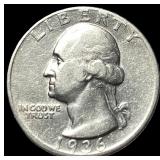 1936-D Silver Washington Quarter NEARLY  UNCIRCUL