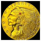 1929 Indian Head Gold $2.50 Quarter Eagle UNCIRCUL