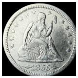 1855 Arrows Seated Liberty Quarter NEARLY UNCIRCUL