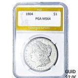 1904 Morgan Silver Dollar PGA MS64