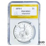 1876-S Silver Trade Dollar PGA MS61 Chopmarked