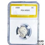 1928 Buffalo Nickel PGA MS66