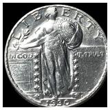 1930 Silver Standing Liberty Quarter CLOSELY  UNC